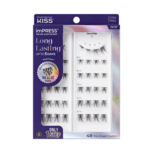 imPRESS Falsies Long Lasting Pre-Glued Lash Clusters Kit - Demi Edgy