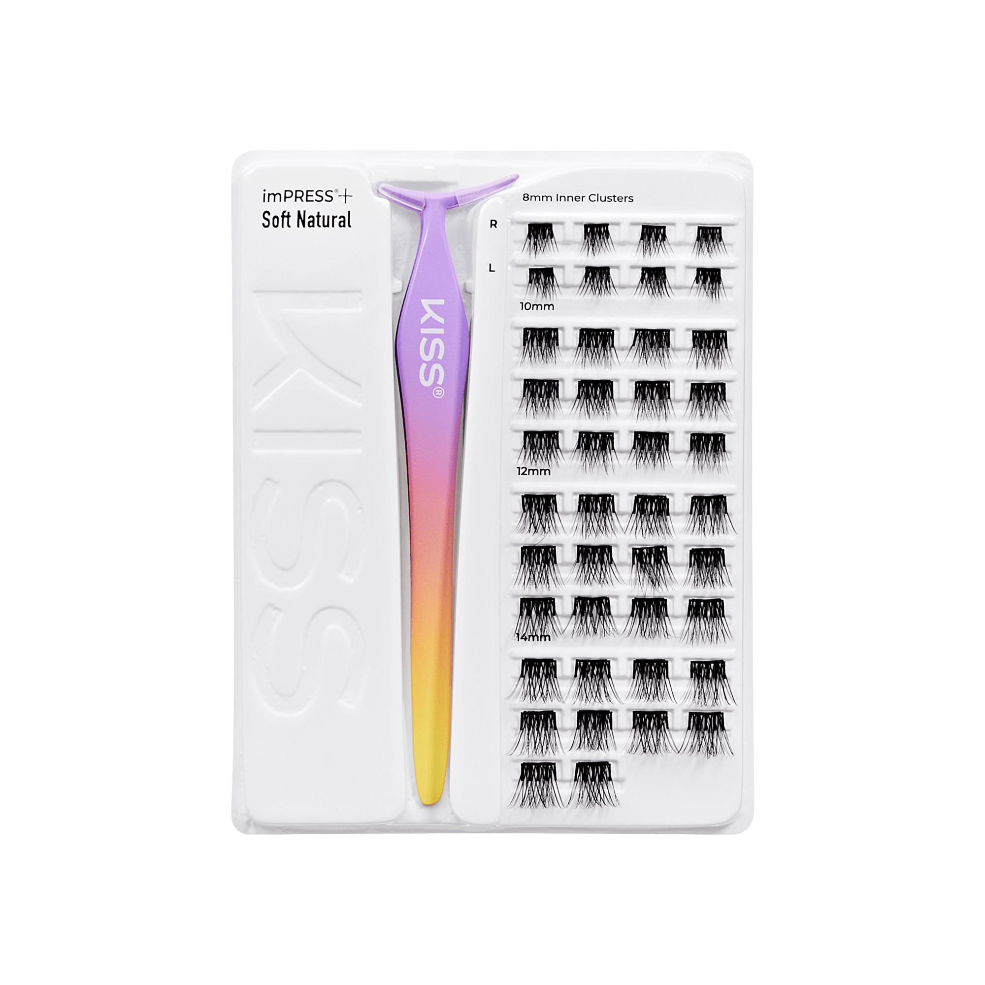 imPRESS+ Press On Self Adhesive Eyelashes, 42 Lash Clusters - Soft Natural - Image 6