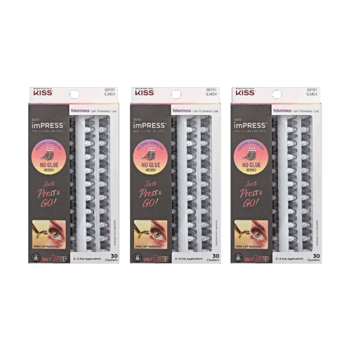 imPRESS Press-On Falsies 3-Pack Voluminous Clusters Bundle