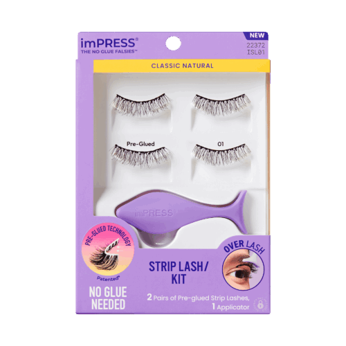 imPRESS Falsies Pre-Glued Strip Lashes Kit - Classic Natural