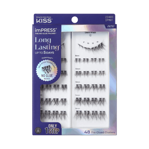 imPRESS Falsies Long Lasting Pre-Glued Lash Clusters Kit - Demi Wispy