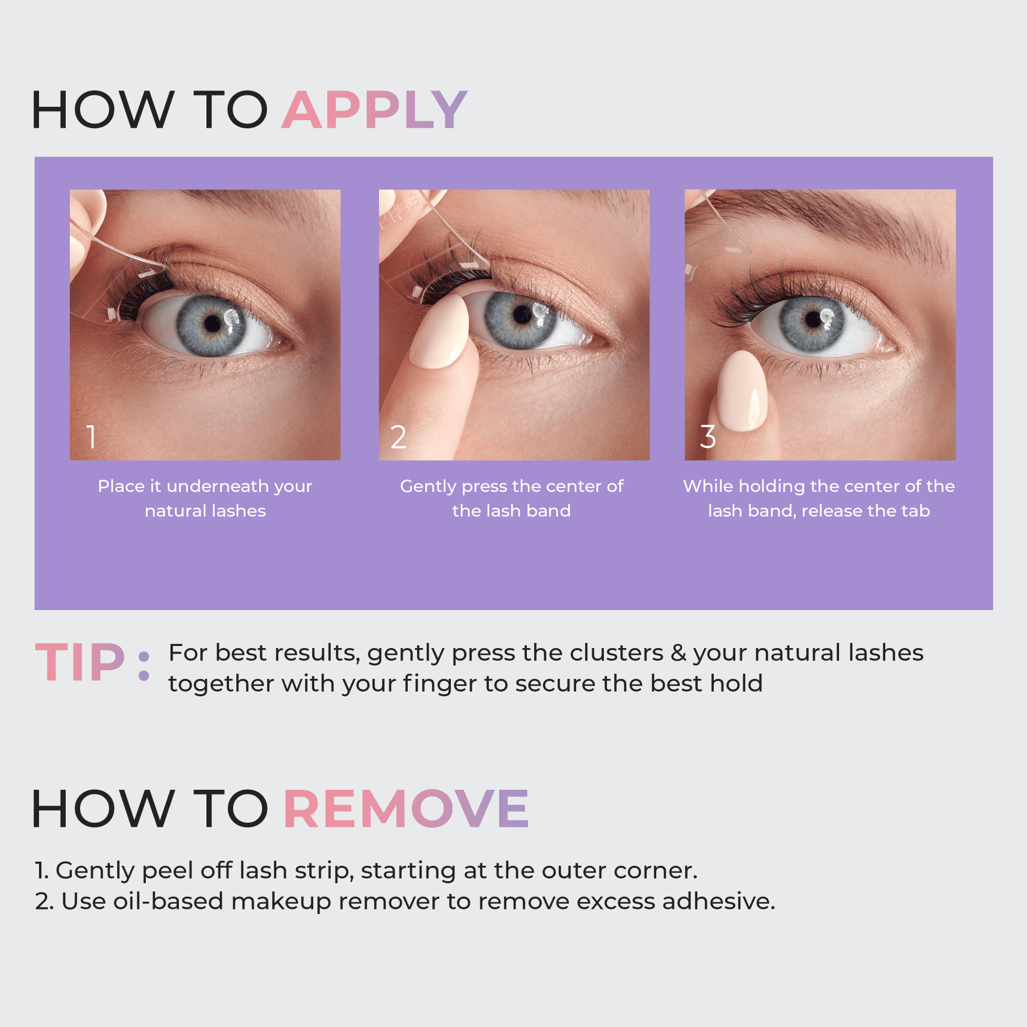 imPRESS Falsies easy tab Self Adhesive Eyelashes– Black Wispy - Image 8